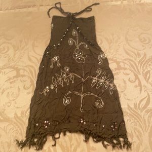 Embroidered floral sequin cover up dress 👙 👗